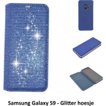Samsung Galaxy S9 Pasjeshouder Blauw Booktype hoesje - Magneetsluiting (G960)