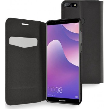 Azuri Huawei  Y7 (2018) hoesje - Ultra dunne book case - Zwart