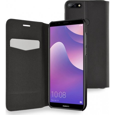 Azuri Huawei  Y7 (2018) hoesje - Ultra dunne book case - Zwart