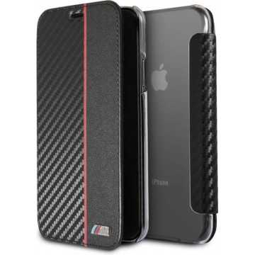 BMW Rood Booktype Transparant Case iPhone X