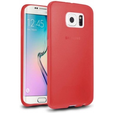 Colorfone PREMIUM CoolSkin3T Case / Hoesje voor de Samsung Galaxy S6 Edge Transparant Rood