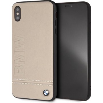 iPhone Xs Max hoesje - BMW - Taupe - Leer