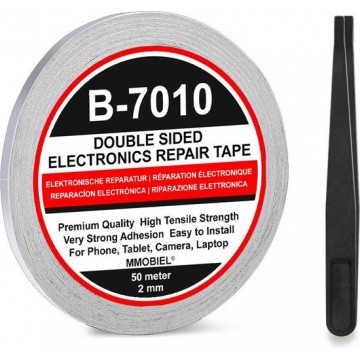 MMOBIEL 2mm Dubbelzijdige Tape 50m Rol (WIT) voor Mobiele Telefoon / Tablet Reparatie