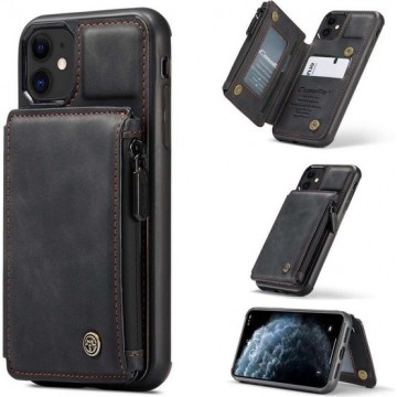 Portemonnee Hoesje | CASEME | Apple iPhone 11 Back Cover Wallet Case | Zwart
