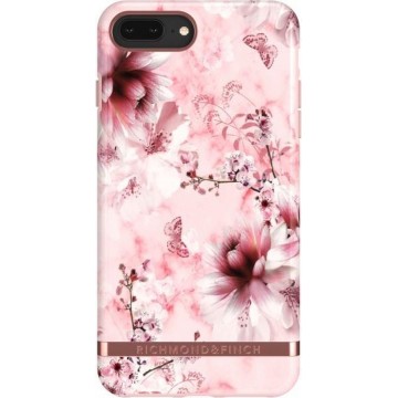 Richmond & Finch Pink Marble Floral for iPhone 6+/6s+/7+/8+ ROSE GOLD DETAILS