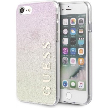 iPhone SE (2020)/8/7/6s/6 Backcase hoesje - Guess - Glitter Goud - TPU (Zacht)