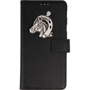 MP  Case   Sony Xperia   XA2   bedel bookcase paard zilver hoesje