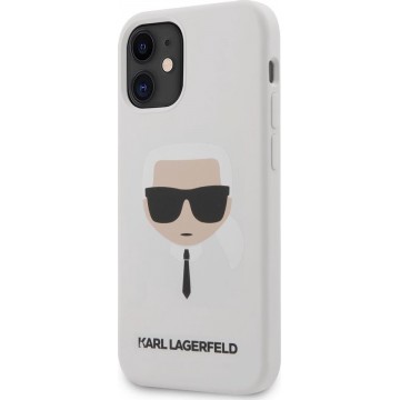 Karl Lagerfeld Apple iPhone 12 Mini Wit Backcover hoesje - Karl's Head