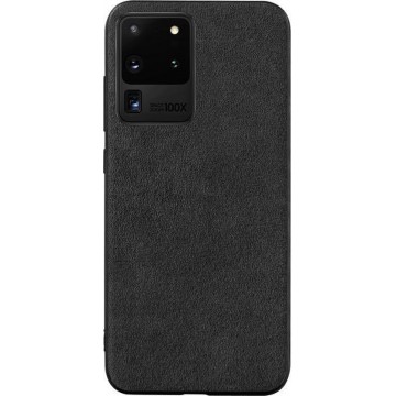 Samsung Galaxy S20 Ultra  Alcantara case Zwart