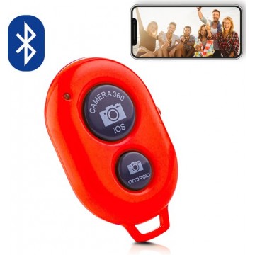 Bluetooth remote shutter afstandsbediening voor smartphone (iPhone en Android) camera - ROOD