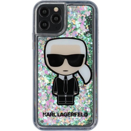 Karl Lagerfeld Backcover hoesje Glitter geschikt voor Apple iPhone 11 Pro - Transparant - Glow in the dark - KLHCN58GLGIRKL