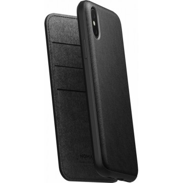 Nomad - iPhone Xs - Folio Leder Case - Zwart