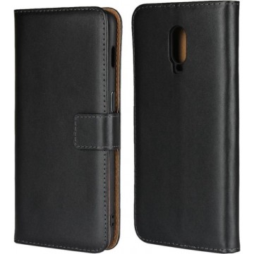 Horizontale Flip Leather Case voor OnePlus 6T, met magnetische sluiting & houder & kaartsleuf & portemonnee (zwart)