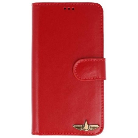 Galata Slim Book case Apple iPhone X echt leer Rood