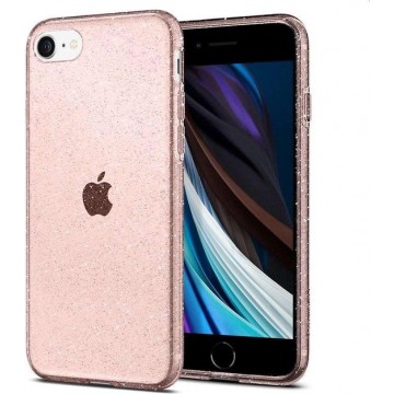 Spigen Liquid Crystal Apple iPhone SE 2020 Hoesje - Glitter Rose