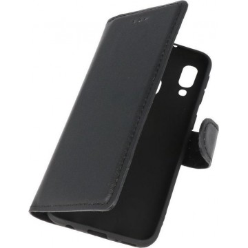 Handmade Echt Lederen Telefoonhoesje voor Samsung Galaxy A40 - Zwart