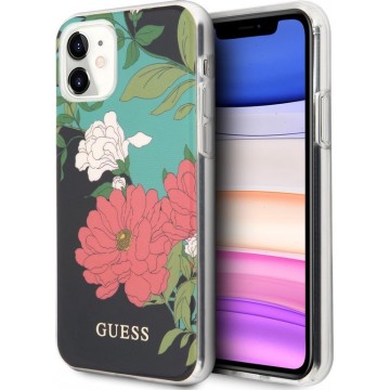 Guess - backcover hoes - iPhone 11 - Floral No. 1 + Lunso beschermfolie