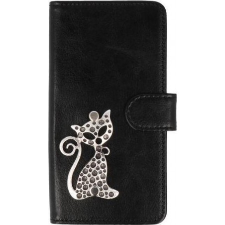 Mystiek MP case Samsung Galaxy J6 bookcase kat zilver hoesje