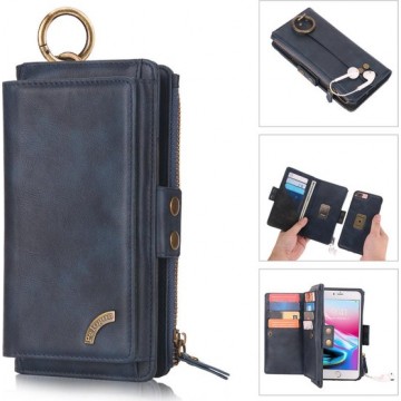 Samsung Galaxy A40 Pelogon Luxe/Hoesje/Portemonnee/Boekhoesje/Bookcase voor 12 pasjes bruikbaar donkerblauw