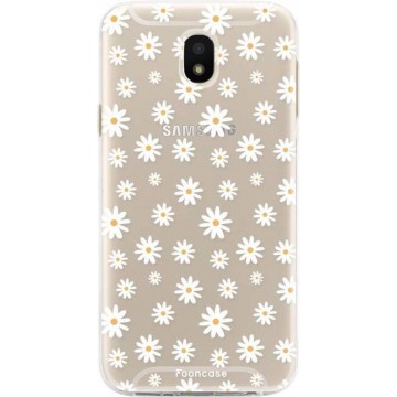 FOONCASE Samsung Galaxy J5 2017 hoesje TPU Soft Case - Back Cover - Madeliefjes