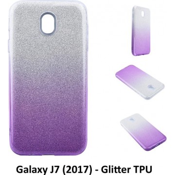 Kleurovergang Paars Glitter TPU Achterkant voor Samsung Galaxy J7 (2017) (J730F)
