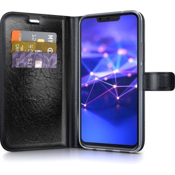 BeHello Huawei Mate 20 Lite Hoesje - Gel Wallet Case Met Ruimte Voor 3 Pasjes - Zwart