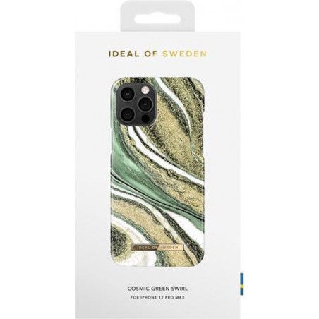 iDeal of Sweden Fashion Case iPhone 12 Pro Max Cosmic Green Swirl