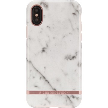 Richmond & Finch White Marble - Rose Gold details for iPhone XS Max colourful
