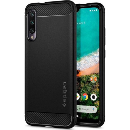 Spigen Rugged Armor Xiaomi Mi A3 Hoesje - Zwart