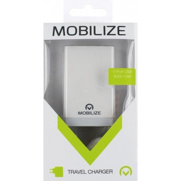 Mobilize Travel Charger 5-Port USB 8.0A 40W Black