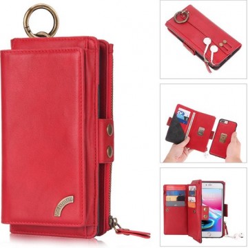 Samsung Galaxy A40 Pelogon Luxe/Hoesje/Portemonnee/Boekhoesje/Bookcase voor 12 pasjes bruikbaar rood