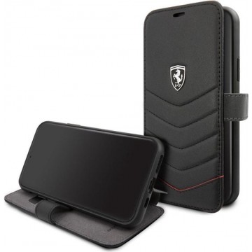 iPhone 11 Pro Bookcase hoesje - Ferrari - Effen Zwart - Leer