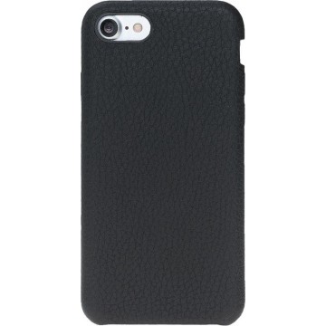 Apple iPhone  7 / 8 PLUS Lederen Hoes - Barchello - Lederen back cover - Zwart