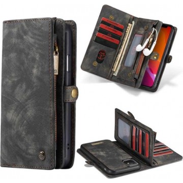 CaseMe Vintage Wallet Case Hoesje iPhone 11 - Grijs