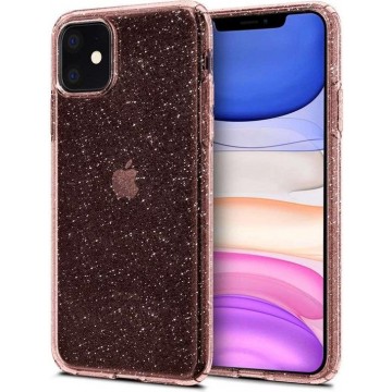 Spigen Liquid Crystal Glitter Apple iPhone 11 Hoesje - Rose Quartz