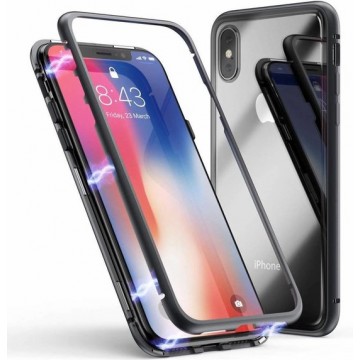 magnetisch tempered glass hoesje iPhone X / Xs met Privacy Glas
