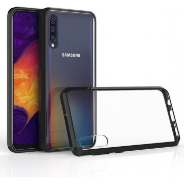 Samsung A50/A30s - Back Cover - Armor - Glass case - Black - Transparant