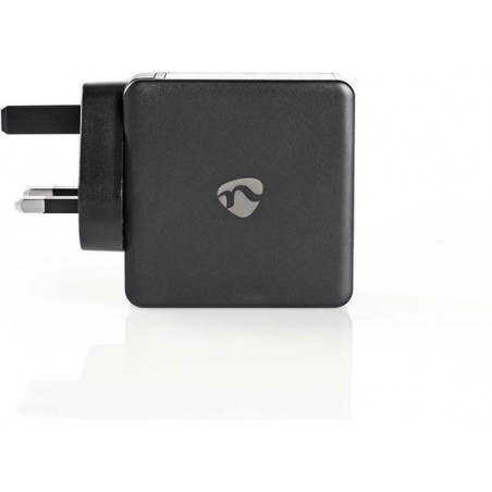 Nedis WCPD60W100BKUK Thuislader 3,0 A Usb-c™ Voeding: 60 W Zwart