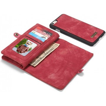 CaseMe Vintage Wallet Case Hoesje iPhone 6S / 6 - Rood
