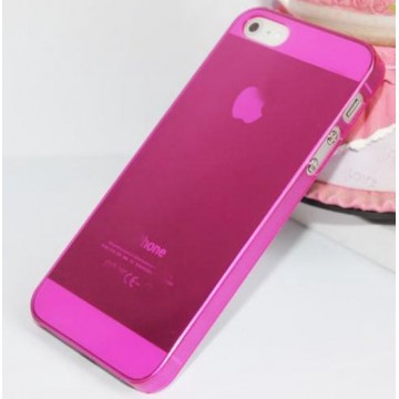 iPhone 5 5s SE back cover hoesje - transparant roze