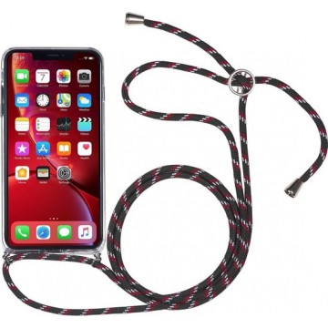StilGut Freenet Hybrid Necklace Case with Black Co for iPhone XR clear
