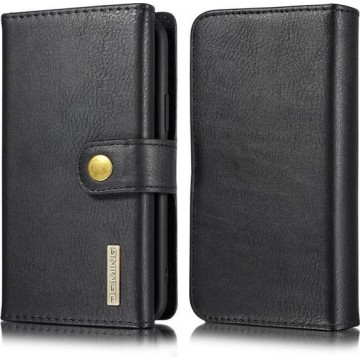 Leren Wallet Case - iPhone 11 Pro 5.8 inch - Retrostijl - Zwart - DG-Ming.