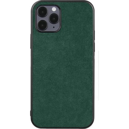 iPhone 11 Pro Max Alcantara case Groen