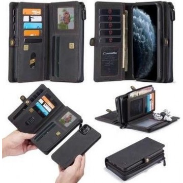 CaseMe iPhone 12 Mini Hoesje Zwart - Multi Wallet Case