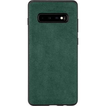 Samsung Galaxy S10 Plus Alcantara case Green