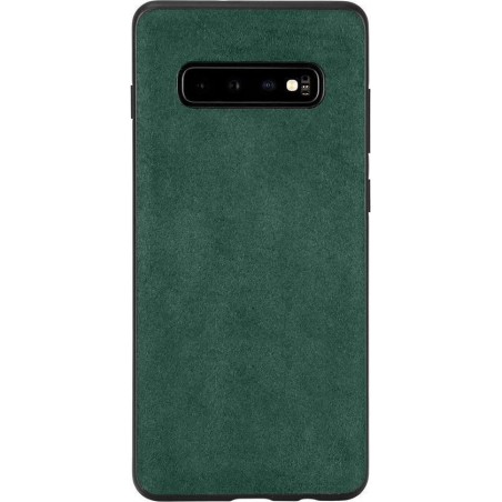 Samsung Galaxy S10 Plus Alcantara case Green