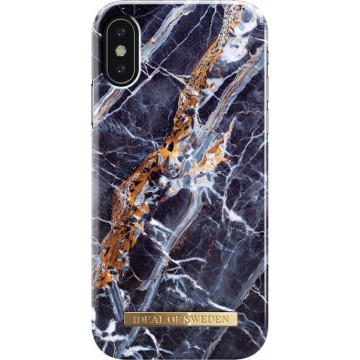iDeal of Sweden iPhone Xs/X Fashion Back Case Midnight Blauw Marble