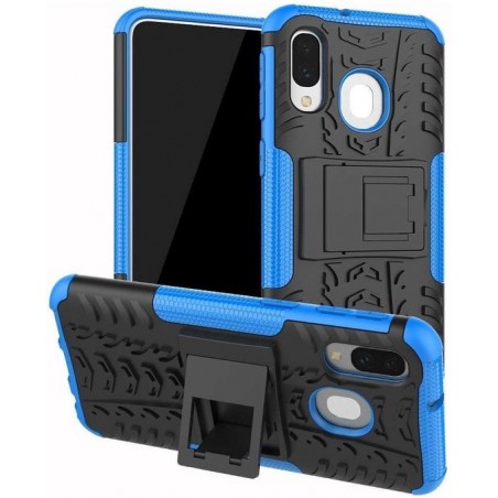 Samsung Galaxy A40 Rugged Hybrid Case Blauw