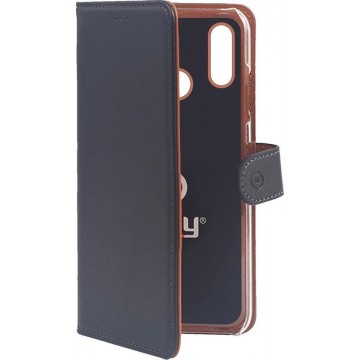 Celly - Huawei P Smart (2019) - Wally Bookcase Black -Openklap Hoesje Huawei P Smart  - Huawei Case Black