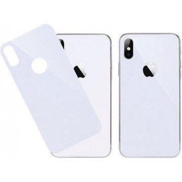 Wit Tempered Glass Back Cover Screenprotector iPhone X / Xs